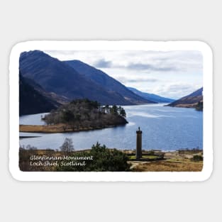 Glenfinnan Monument, Loch Shiel, Scotland Sticker